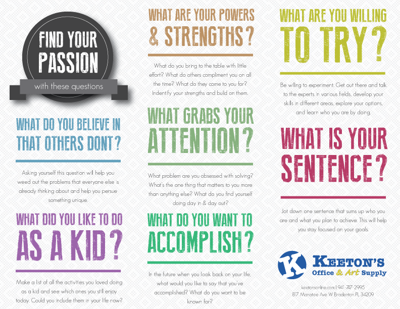Find your #PASSION in 7 easy steps! #infographic