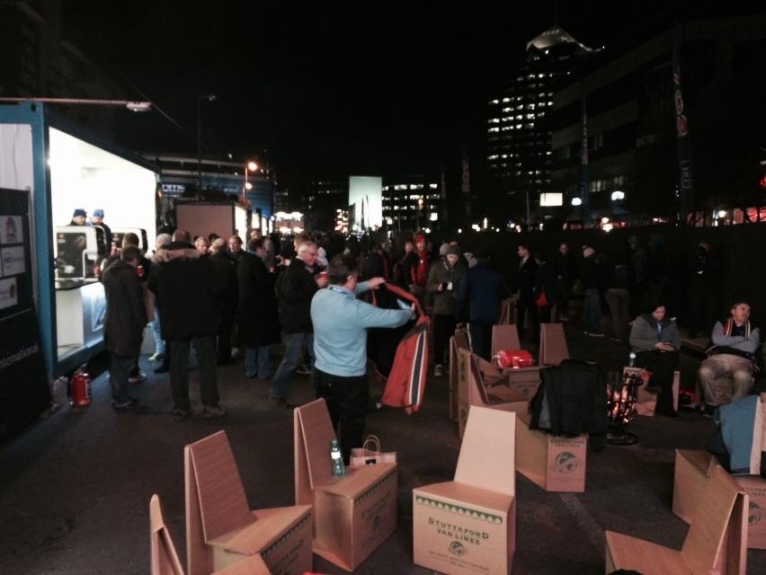 Festive atmosphere so far here at #CEOSleepoutZA even though it's getting bitterly cold