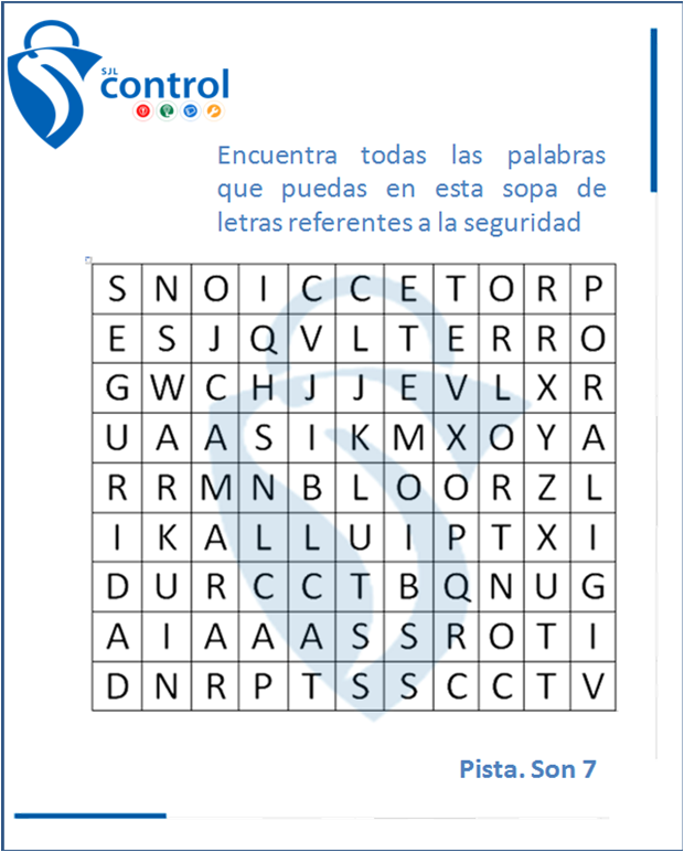 sjlcontrol's tweet photo. #NadaMejorQue una sopa de letras sobre #seguridad para tener un #FelizJueves. 
https://t.co/NmuAHYLLb6 http://t.co/fbtqsVKd67