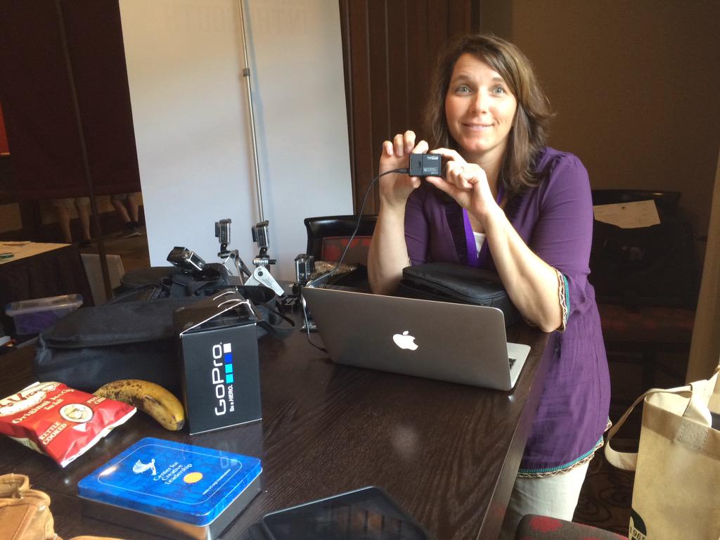 bcbrowni's tweet photo. Cheryl prepping for her GoPro Master Class #infd2015 http://t.co/fAMcba9IJs