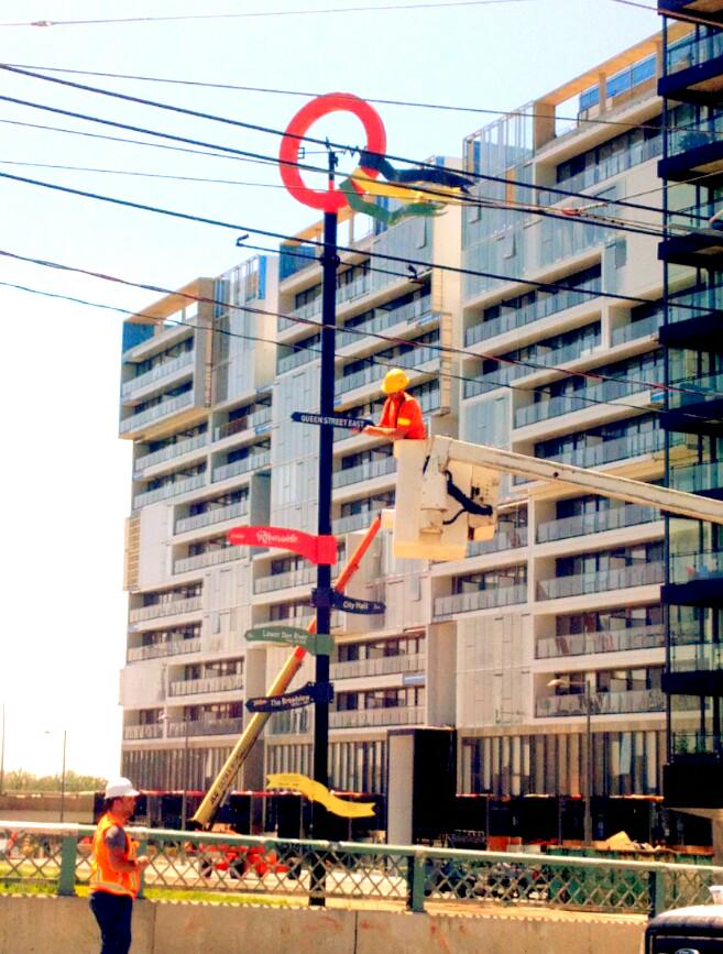 RiversideBIA's tweet photo. So exciting: vibrant wayfinding art is now up! Phase 2 of #RiversideTO Gateway Bridge project  http://t.co/sxTCYhm9PJ http://t.co/8fGRHLVlDL