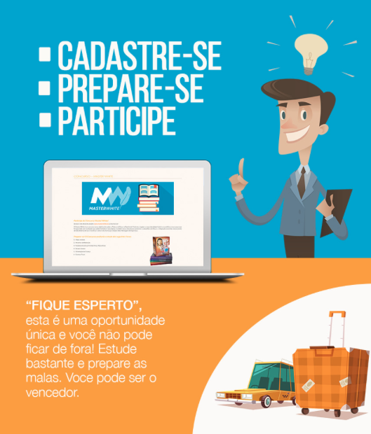 Jovens da América do Sul são desafiados no concurso #MasterWhite neste sábado, dia 20, às 14h. masterwhite.org