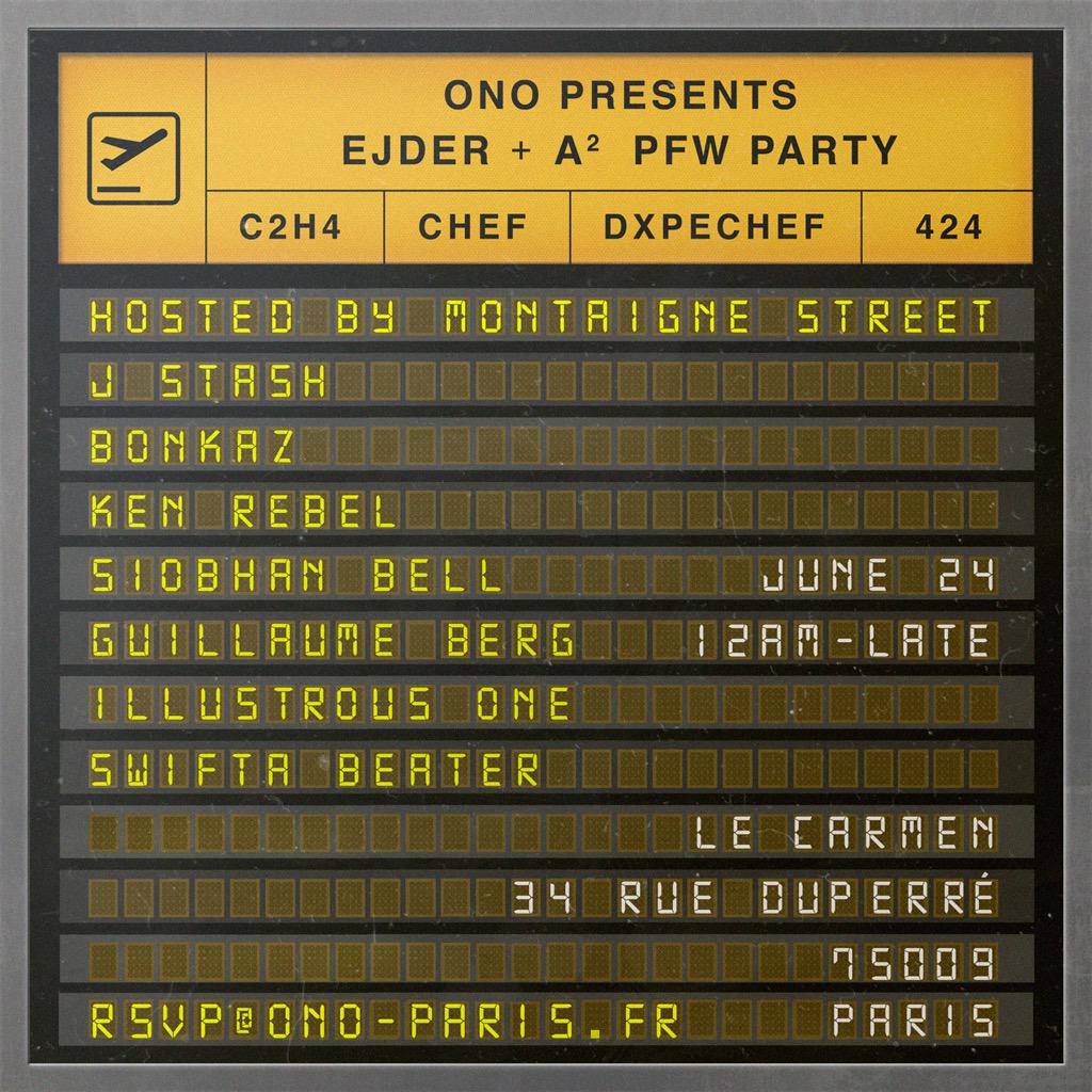 We are hosting our Friend @ejderforlife party to bring UK Grimes in Paris and Kick off Fashion Week ...