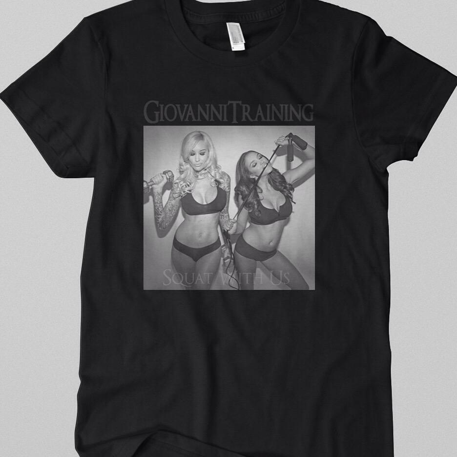 Giotraining's tweet photo. #GiovanniTraining "Squat With Us" Mens Tee Featuring @Jaclyn_Swedberg & @Sabina_Kelley
OrderππΌ http://t.co/PiLABe0wd8 http://t.co/Jsa7KsfEKk