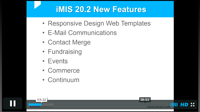 What's in #iMIS20.2? See all the new features, watch now: ow.ly/Ov3DQ #NiUG #iMIS #nptech
