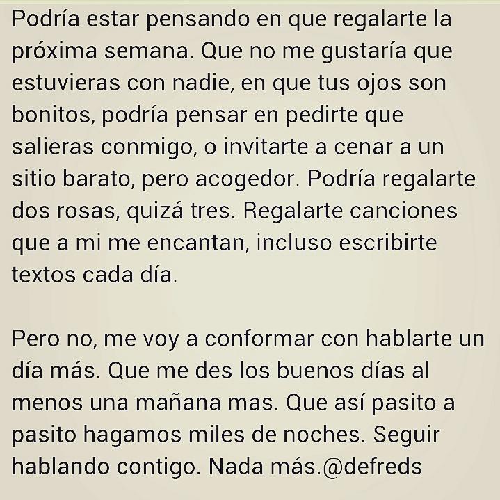 Defreds's tweet photo. Seguir hablando contigo... http://t.co/U1p24Od9ts