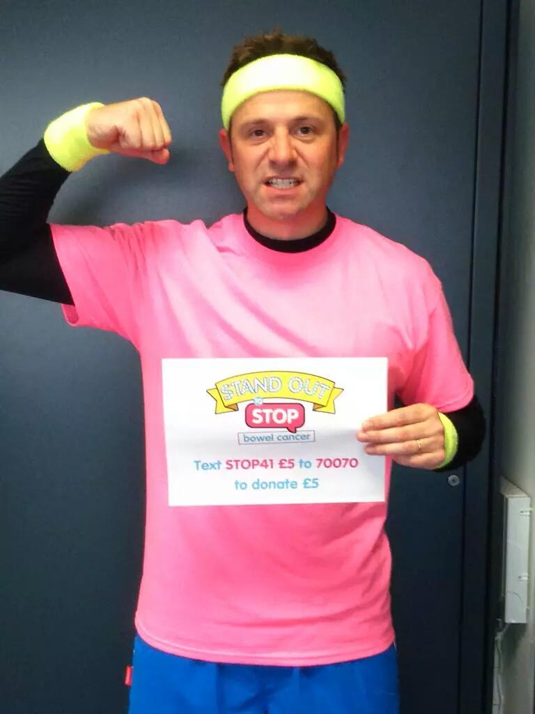 DeborahAlsina's tweet photo. #StandouttoStop @Bowel_Cancer_UK's SMT! Where's yours @nickbason? http://t.co/O7RgybPUNj