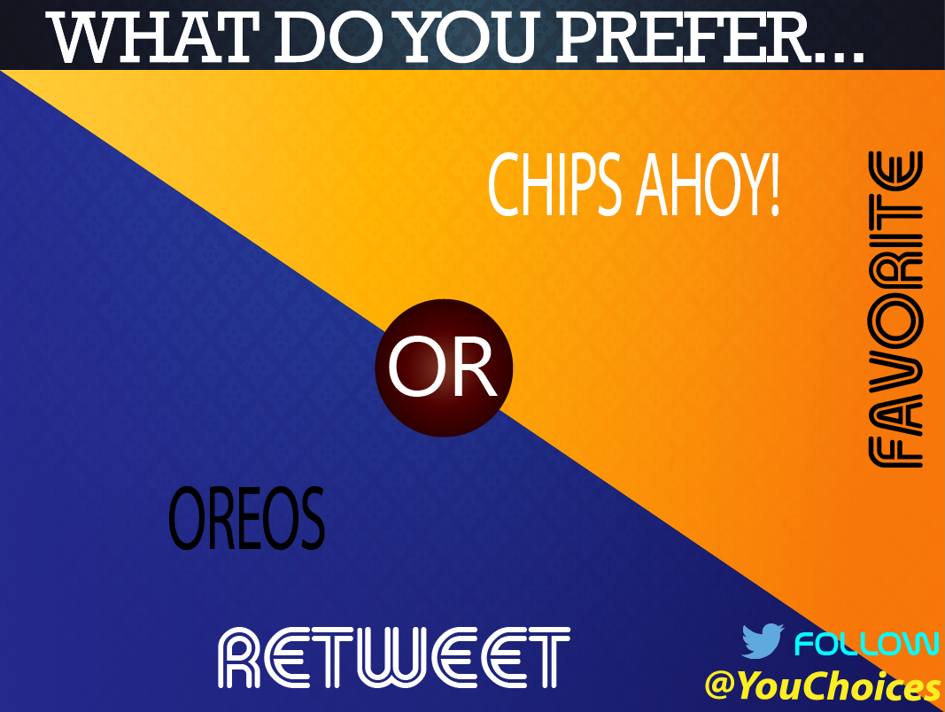 YouChoices's tweet photo. Oreos or Chips Ahoy? http://t.co/QYuoe2eDUu