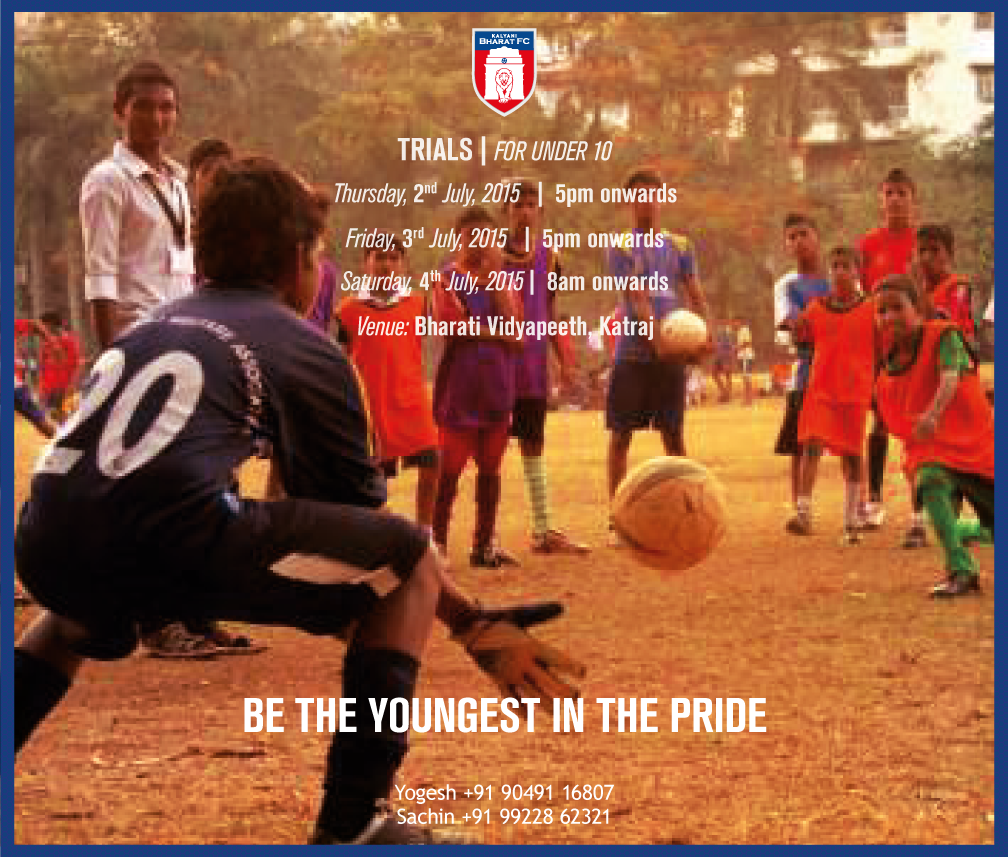 BharatFC's tweet photo. Today is day two of #BharatFC's under-10 trials at the Bharati Vidyapeeth Ground! Get there to be a part of the Pride http://t.co/y9okb6XrOZ