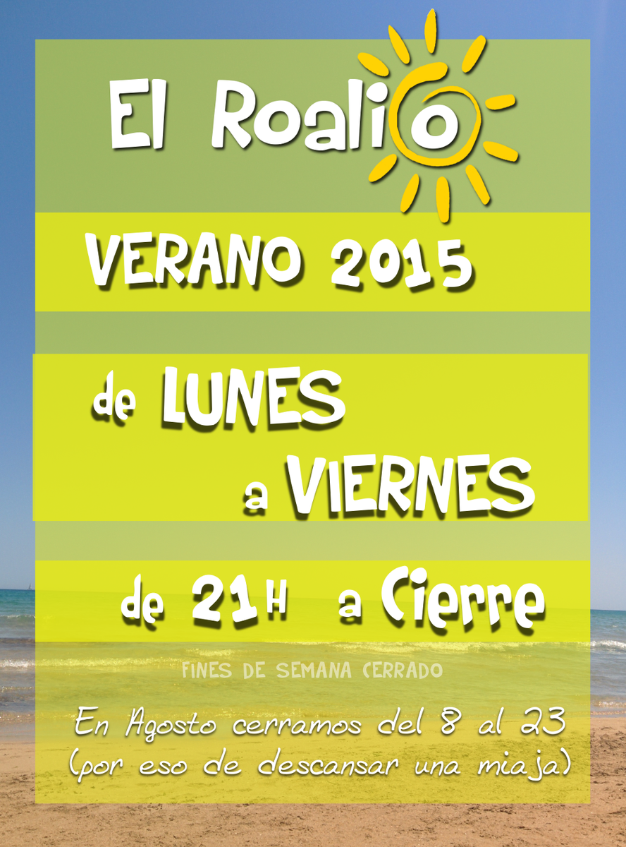 el_roalico's tweet photo. Notificación veraniega roaliquer@s.
#Verano2015 #elRoalico #vacaciones #QueCalorazoQueHace #HorarioVerano http://t.co/NdxKroSJ09