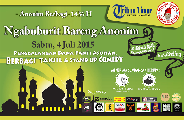 Cuma 5 ribu? bisa mki beramal #NgabbuburitAnonim2015 di <a href="/WarkopHomebase/">WARKOP HOMEBASE</a> akan di hibur oleh @comicircle &amp; <a href="/Dzaky_Bombe/">MuhDzakyNurIrfansyah</a>