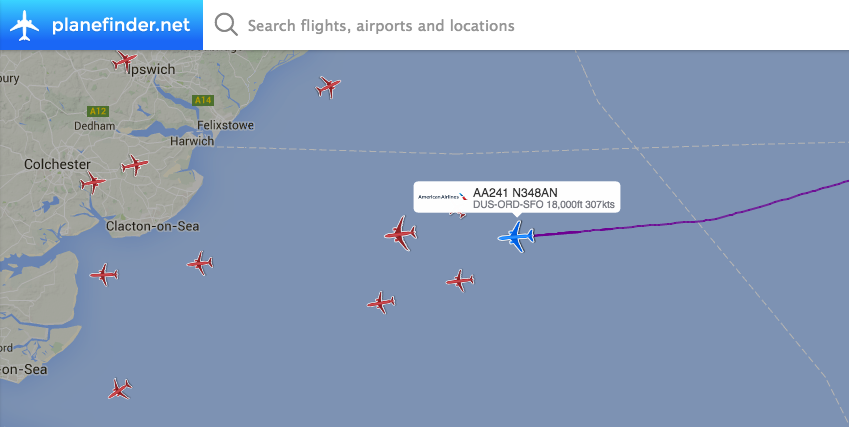 airlivenet's tweet photo. BREAKING American Airlines #AA241 from Dusseldorf to Chicago is declaring an emergency. Live:  http://t.co/wBP1HhqIz9 http://t.co/rPcwOKrYo6