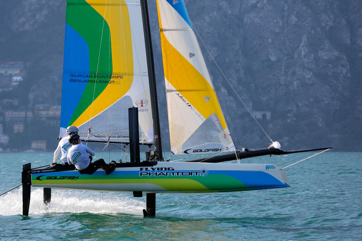 PhantomInt's tweet photo. Gurvan Bontemps @ the @foilingweek "This is the first time I sail here on Lake Garda and I love this Lake! Fantastic" http://t.co/gXvOnPzwFq