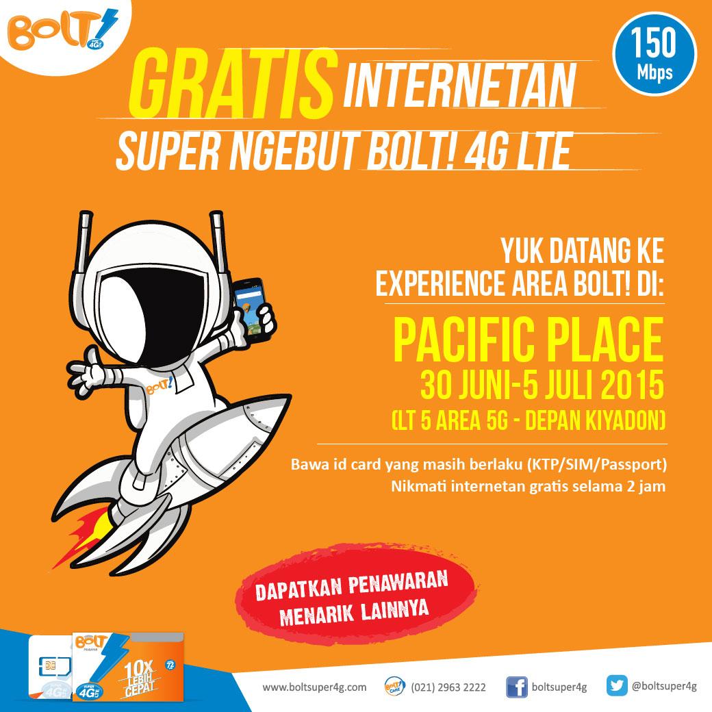 Jalanan ga bersahabat? Mending ngabuburit di <a href="/pacificplace/">Pacific Place Mall Jakarta</a> sambil internetan gratis pake BOLT! 4G LTE #BOLT4GCoverage