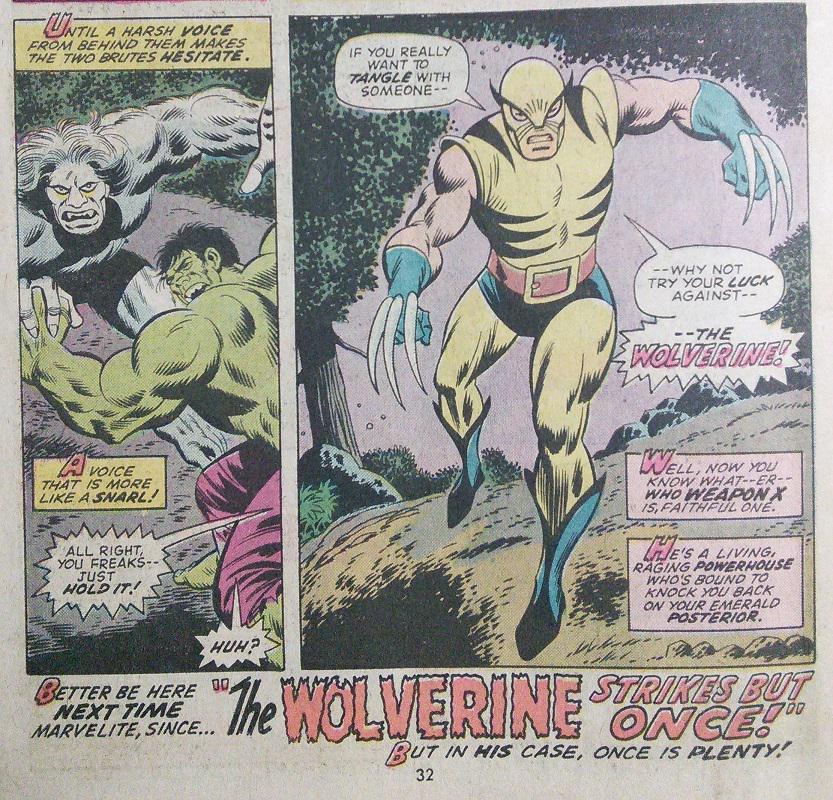 キー号Wolverine ハルク180 ウルヴァリン初登場 アメコミ