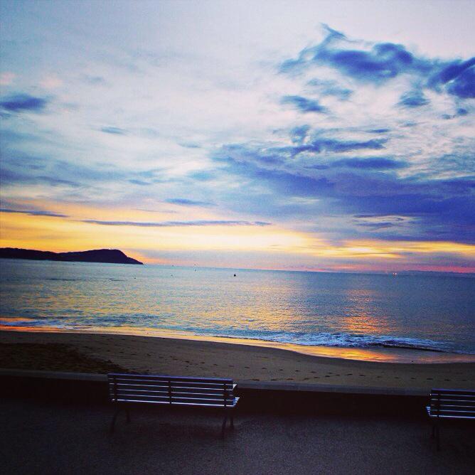 Terrigal Beach calm at dawn.