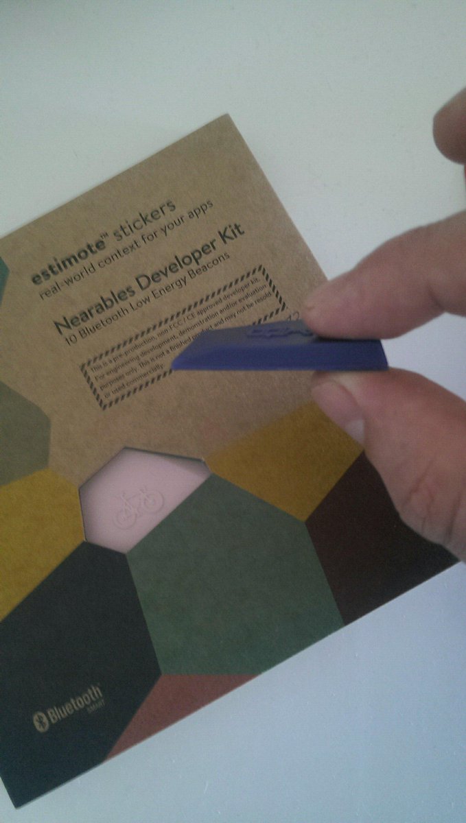 _Radius_Tech's tweet image. Having a lot of fun playing with these @Estimote stickers on Android.  Very impressed so far...Project underway!#IoT