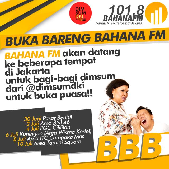 bahanafmjkt's tweet photo. Hari ini Bahana FM bakal bagi2 dimsum dari @dimsumdki di BNI 46. Jam 5 sore! Datang ya!! http://t.co/FyLdwru3Ng