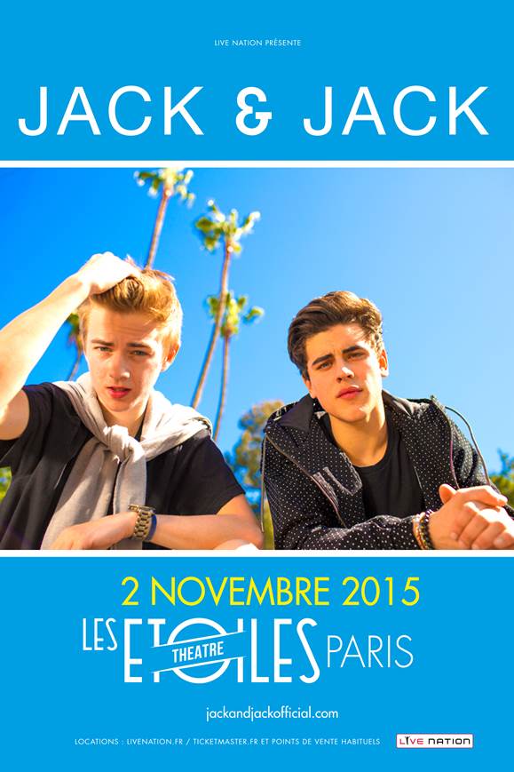 LivenationFR's tweet photo. .@JackAndJackReal en concert le 2 novembre 2015 aux Etoiles, Paris !
Prévente Live Nation le 2 juillet à 10h ! http://t.co/jAJ06kjMUd