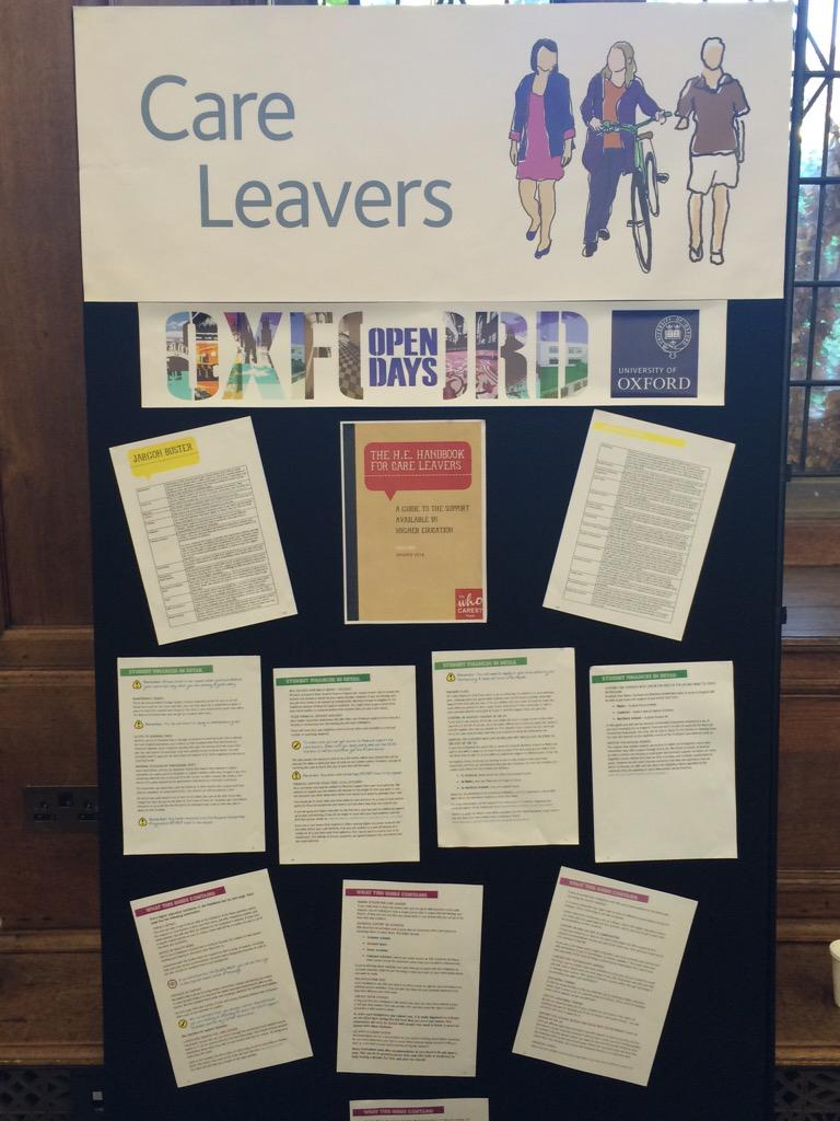 OxfordWP's tweet photo. If you are a care leaver and thinking of coming to Oxford we're in Exam Schools! Come chat! #OxOpenDays http://t.co/qzz1QzGbEb