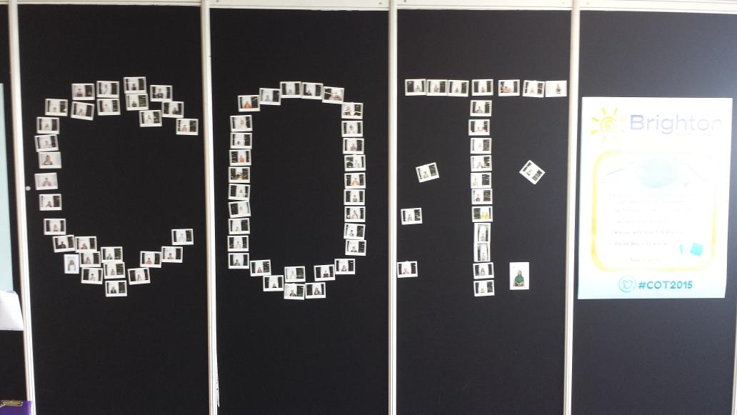 ConfCollective's tweet photo. Someone has been busy re-arranging the #cot2015 tweet wall. http://t.co/2BNO5Y5QTO
