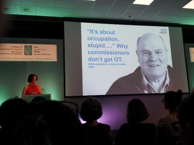 LisaSioned's tweet photo. "It's about occupation, stupid"... love it! #cot2015 http://t.co/mGPMtViQ1j