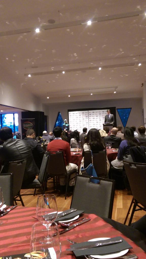 Listening to some very special guests at the Ramadan Dinner Melbourne        #ManyCulturesOneGame <a href="/AFLdiversity/">AFL Multicultural</a>
