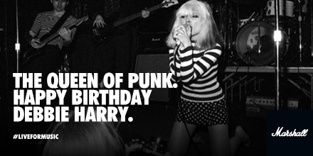 The first lady of punk rock. Happy birthday, Debbie Harry 