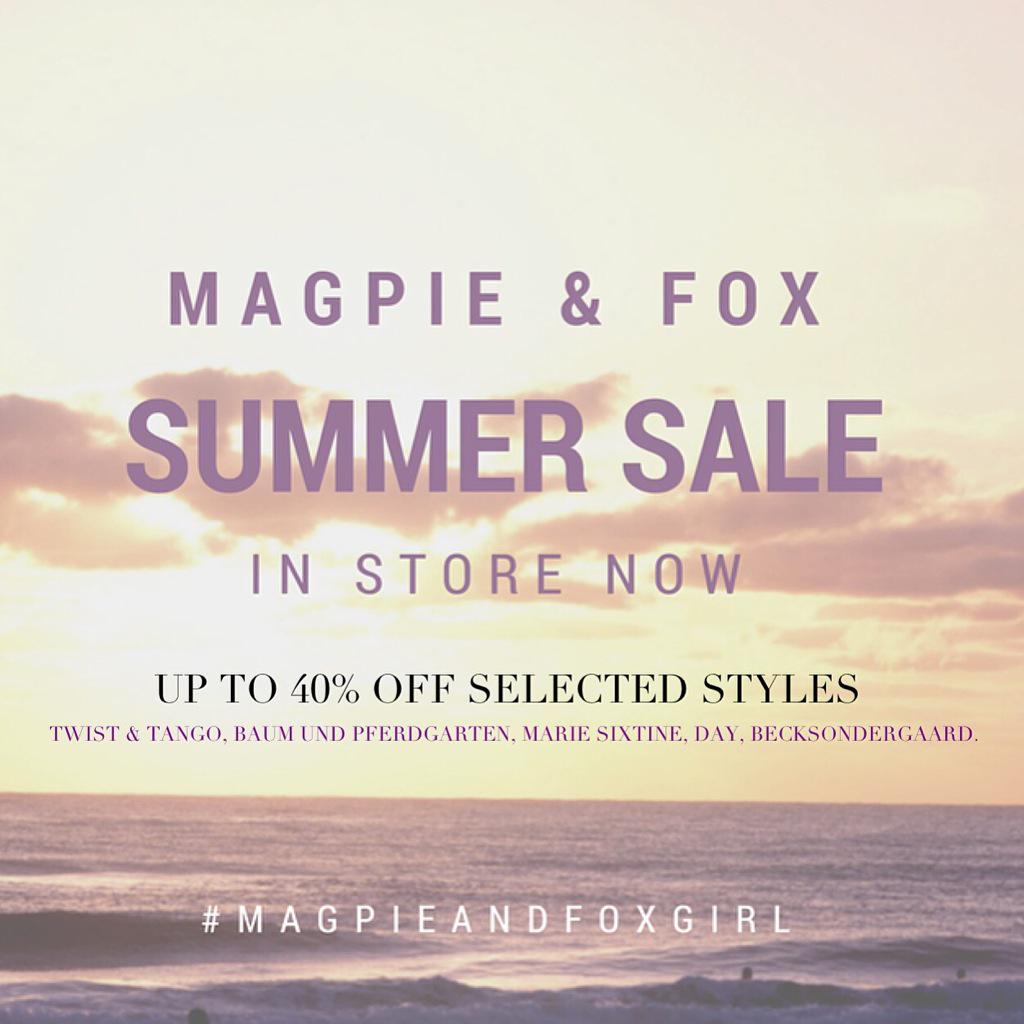 MagpieFoxShop's tweet photo. Summer Sale now on! We showcase quality brands from around the world in our luxe boutique in Truro. #DuchyBizHour http://t.co/ttou5ivSGr