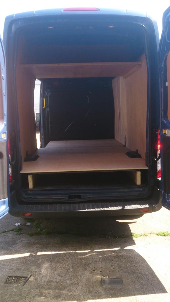 AFContractsLtd's tweet photo. New van all kitted out, raised floor for ply and cladding sheets #easyloading of @AltroFlooring Whiterock... http://t.co/VWJEs7Yqio