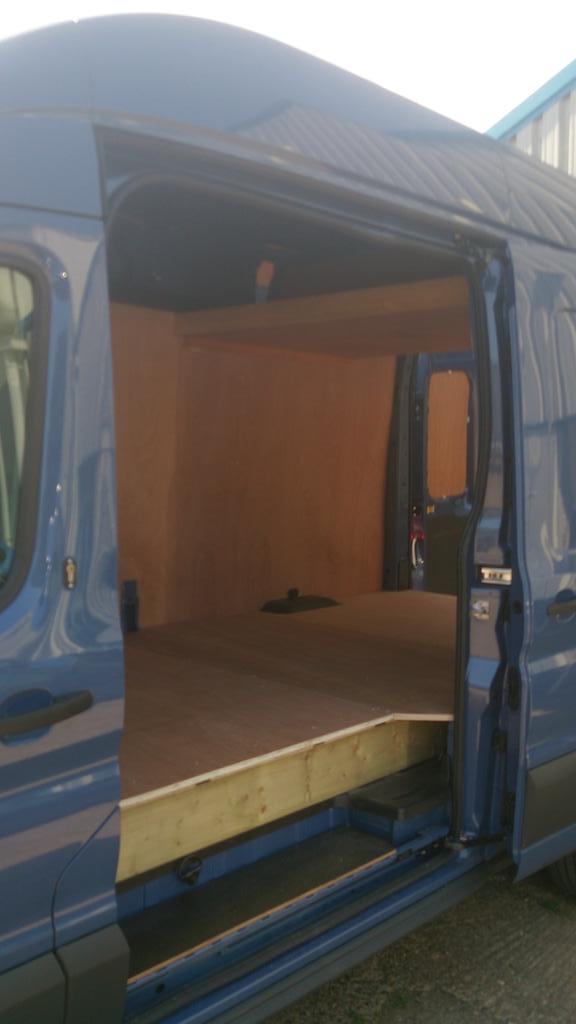 AFContractsLtd's tweet photo. New van all kitted out, raised floor for ply and cladding sheets #easyloading of @AltroFlooring Whiterock... http://t.co/VWJEs7Yqio