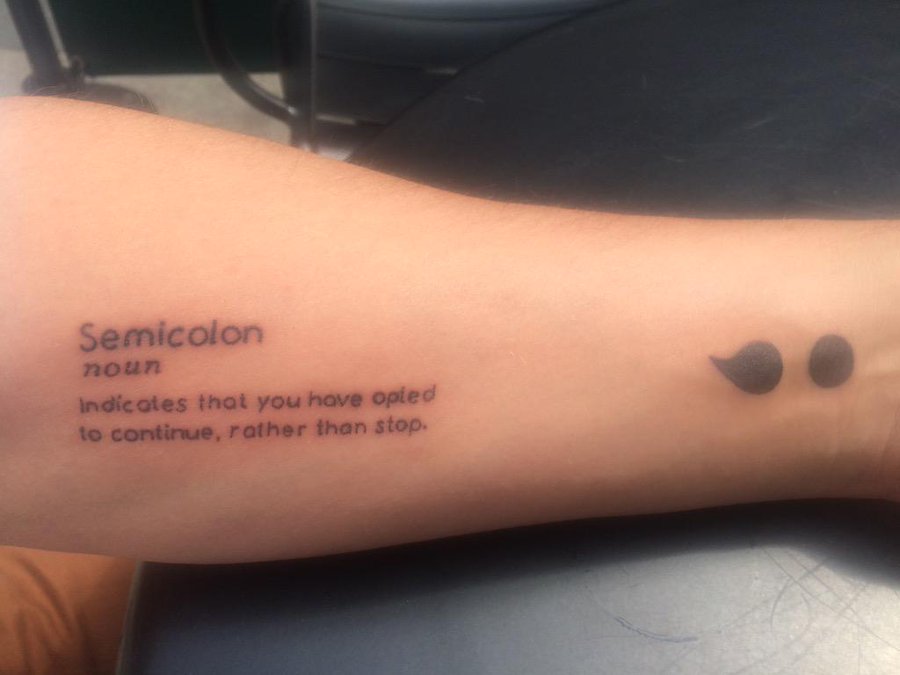 Semicolon tattoos aren't a trend. They're a symbol of a silent fight. |  BDCWire