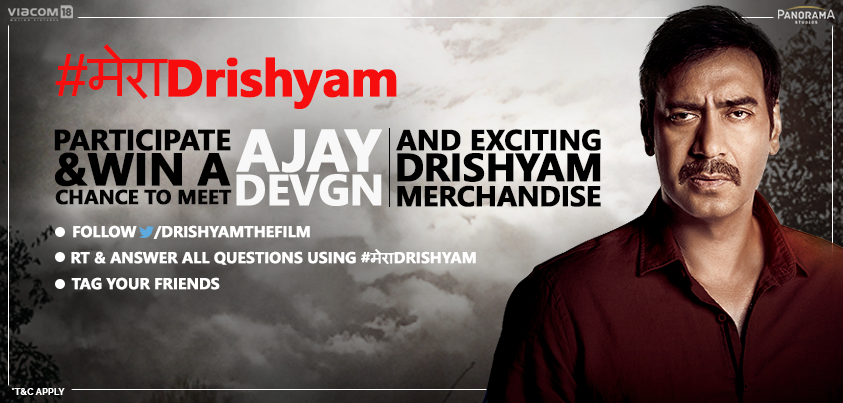 DrishyamTheFilm's tweet photo. Q.1 coming up. Are you guys excited to win a Meet &amp; Greet with @ajaydevgn? RT and tell us. #मेराDrishyam http://t.co/i1WJqZlLro