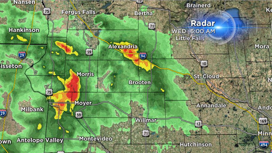 Matt_Brickman's tweet photo. Showers over Western MN will stay west of the metro today. Too much dry air to overcome. http://t.co/GPashGqwMj