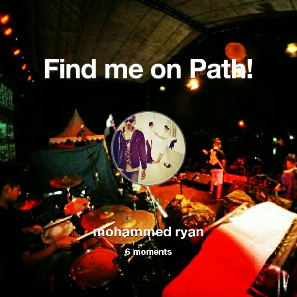 ryanAlbanjary's tweet photo. Find me on #Path now! Go to: http://t.co/tIE7ETGlUM! #thepersonalnetwork http://t.co/wkRAACQQcO