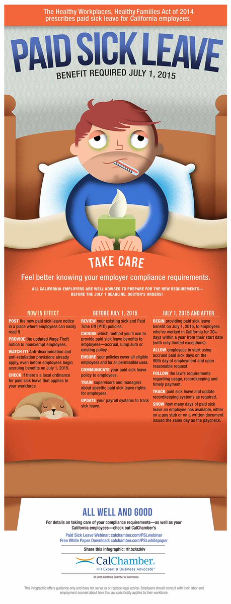 SandraFluke's tweet photo. Victory 4 millions of CA workers! @LorenaAD80's #PaidSickLeave act is in effect today #AB1522 http://t.co/8RSonlSIbm http://t.co/c1p1eBKwE5