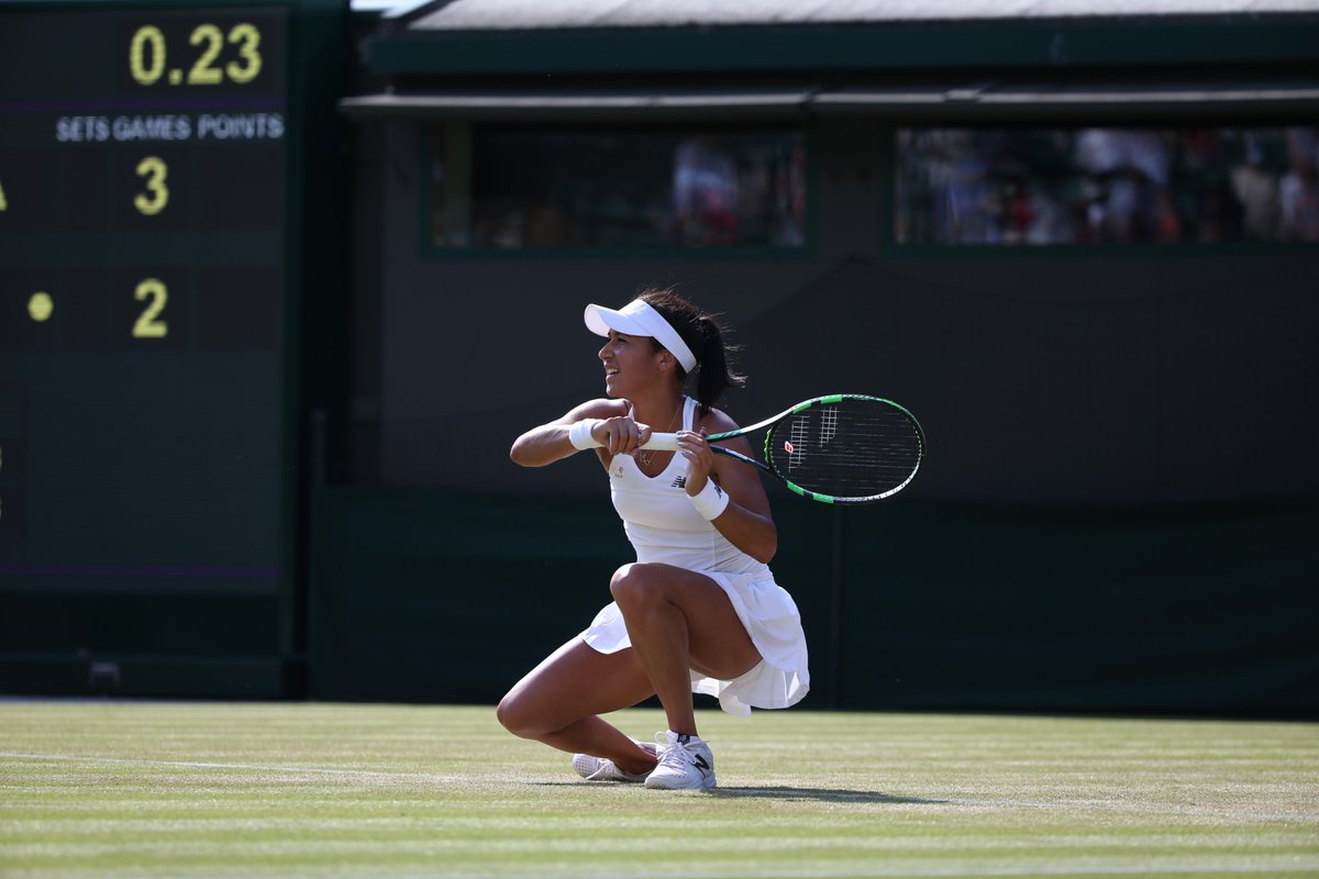 Wimbledon's tweet photo. Britain's @HeatherWatson92 is into the 3R at #Wimbledon for the 2nd time, cruising past Daniela Hantuchova 6-4, 6-2 http://t.co/z2rwevaYff