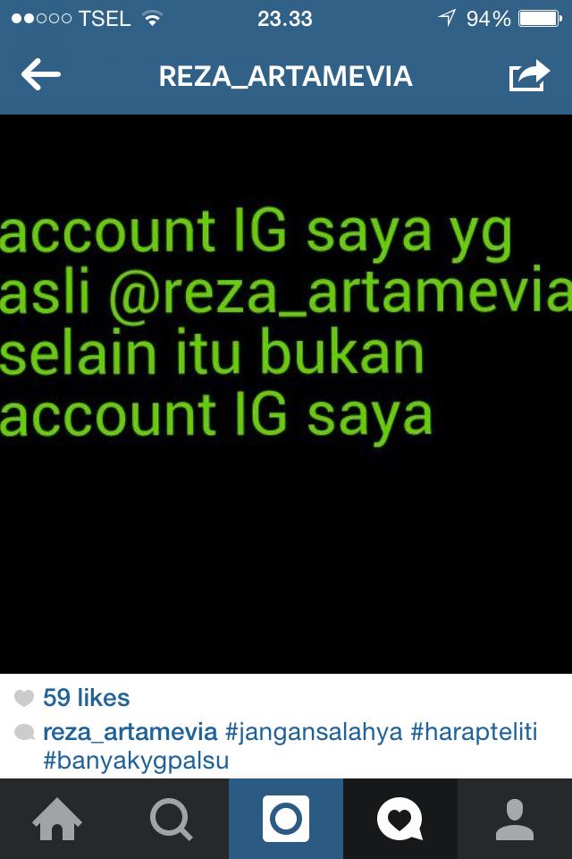 KeyEntertainInd's tweet photo. ini adalah Instgram @RezArtameviaa yang asli .. http://t.co/6fdqoVuFSu