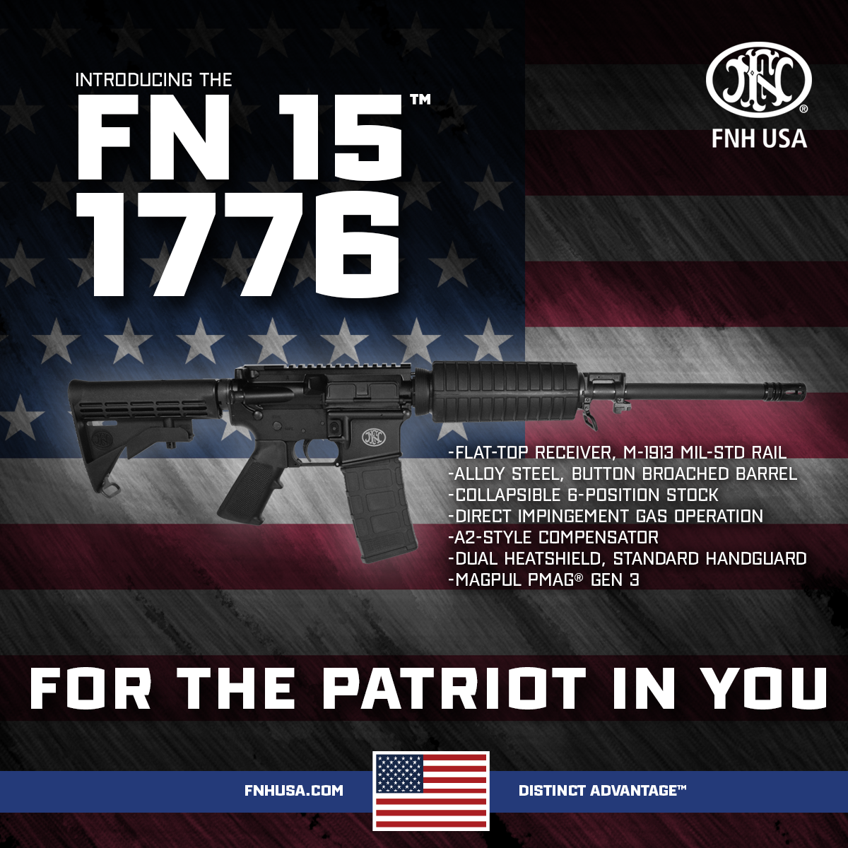 FN_America's tweet image. #NewProductAlert |  FN 15™ 1776. For the Patriot in you. MSRP $899. fnhusa.com/1776