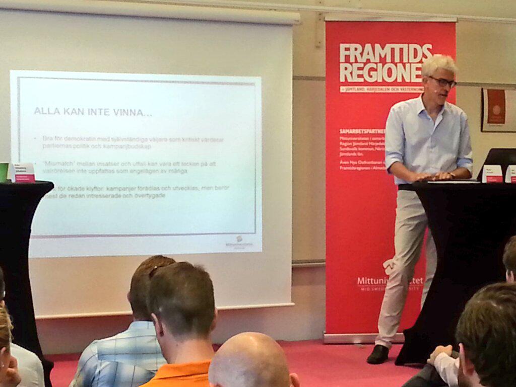 Kostnaden för varje röst i valkampanjerna ökar <a href="/larswnord/">Lars Nord</a> #Almedalen #framtidsregionen