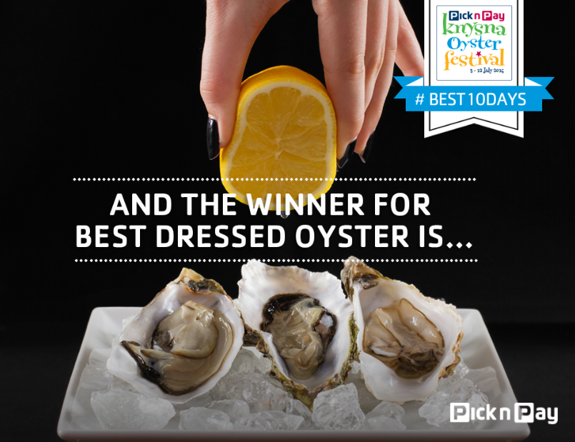 PicknPay's tweet photo. Heading to the Knysna @oysterfestival? RT if you want to #WIN 2 x double tickets to this year’s Flavours of Knysna! ツ http://t.co/4KcePMIq3L