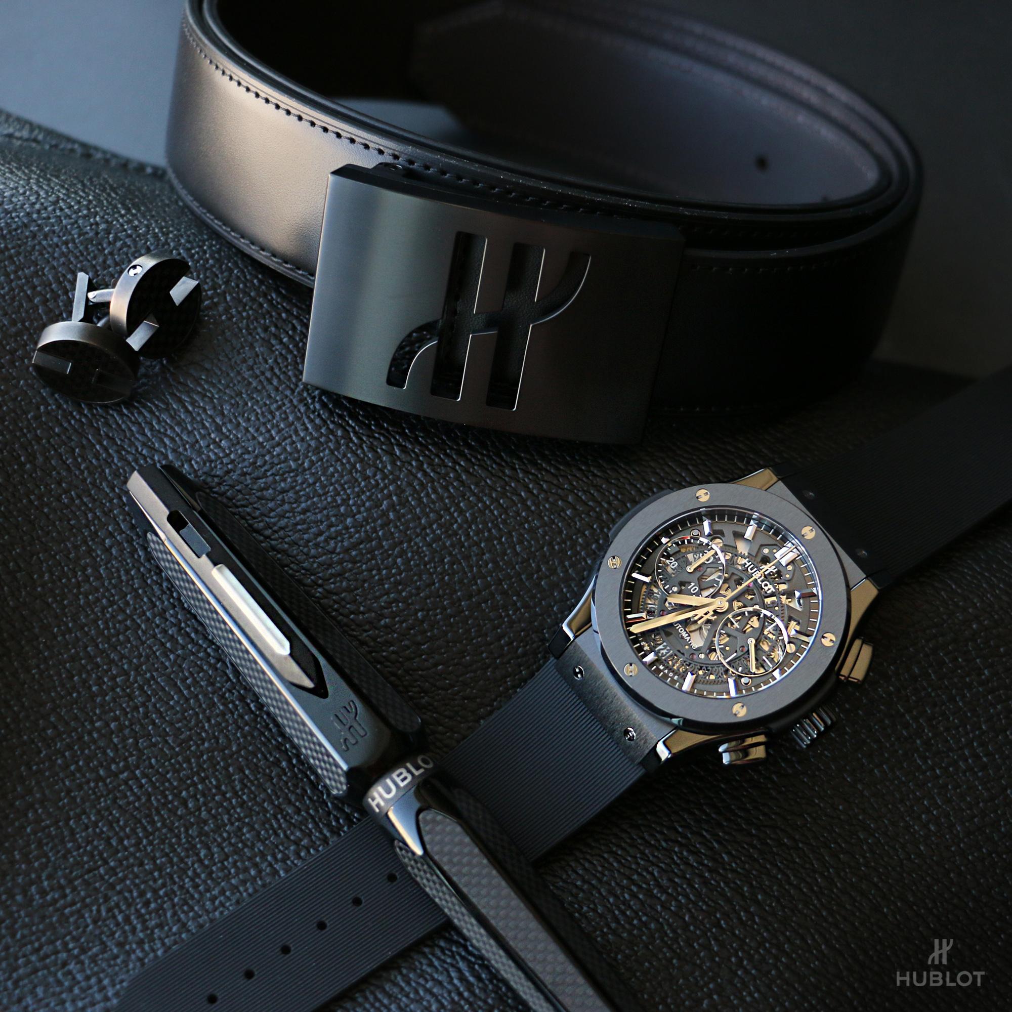 Hublot Classic Fusion Black Magic 511.CM.1771.RX, 45mm, Ceramic, Rubber  Strap, Pre-Owned