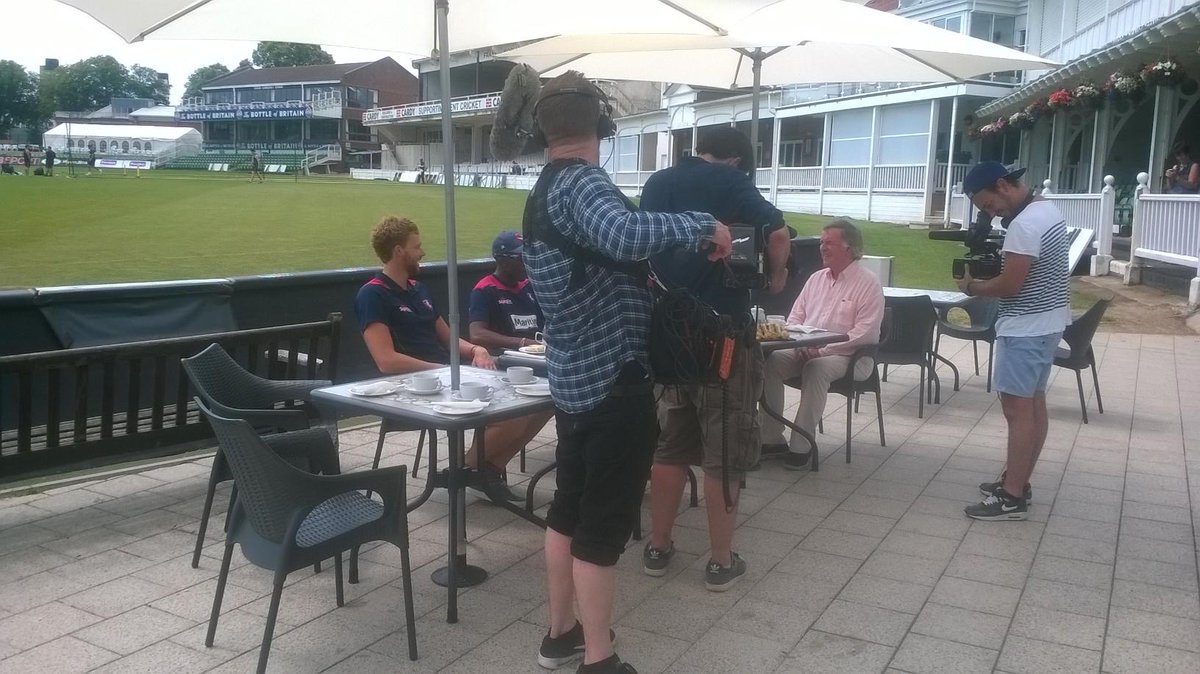 Look who popped in to the Lime Tree Cafe for lunch today . . . Sir Terry Wogan and [film] crew!