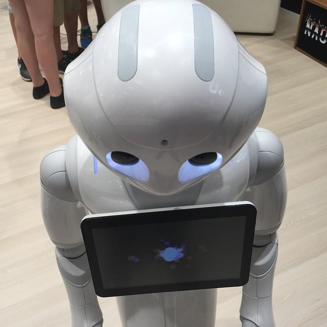 ruskin147's tweet image. Just tried dancing with Pepper - it wasn&apos;t pretty...