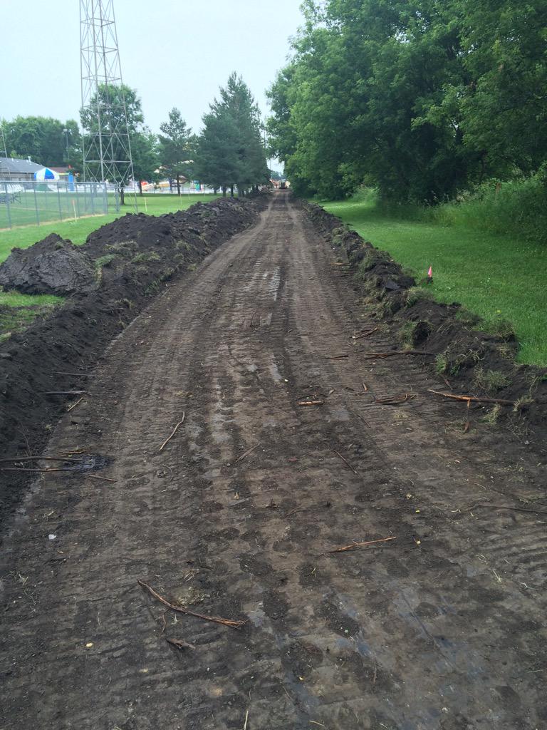 The new walking path is under construction! #lakefield
