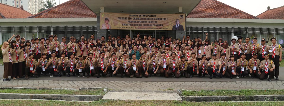 Peserta Pelatihan ESQ 165 Pramuka Penegak dan Pandega Agkt. I dari Kwarda GP DKI Jakarta,1-3 Juli 2015 di Cibubur