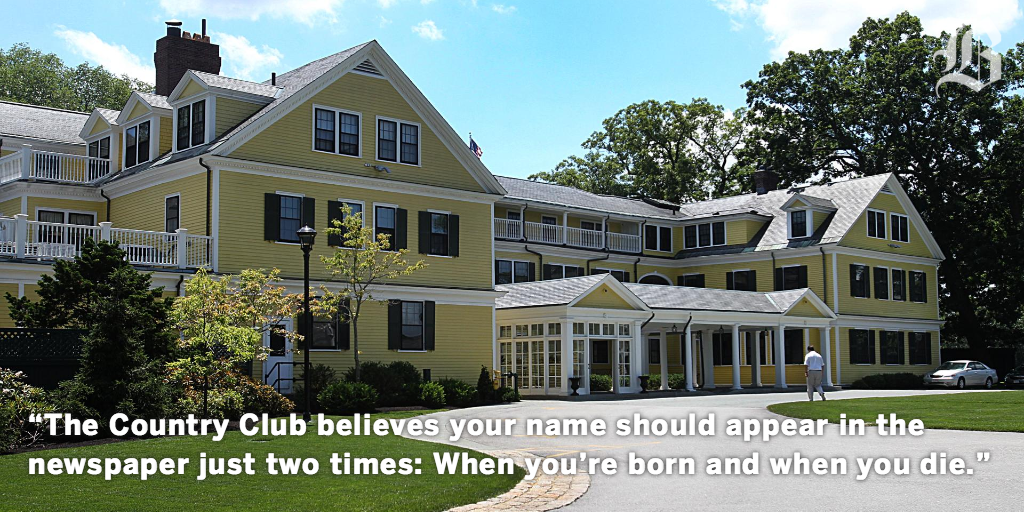 BostonGlobe's tweet photo. Is The Country Club too exclusive even for Tom Brady? http://t.co/ky69zeMFYk http://t.co/caNZaBL7qz