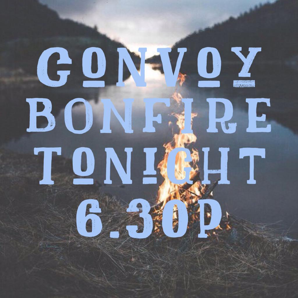 convoyyouth's tweet photo. Convoy BONFIRE is happening TONIGHT. 6.30p-8p. 🔥🔥🔥 

LADIES: bring chocolate. 🍫
GUYS: bring graham crackers. http://t.co/gTzOZlxHee
