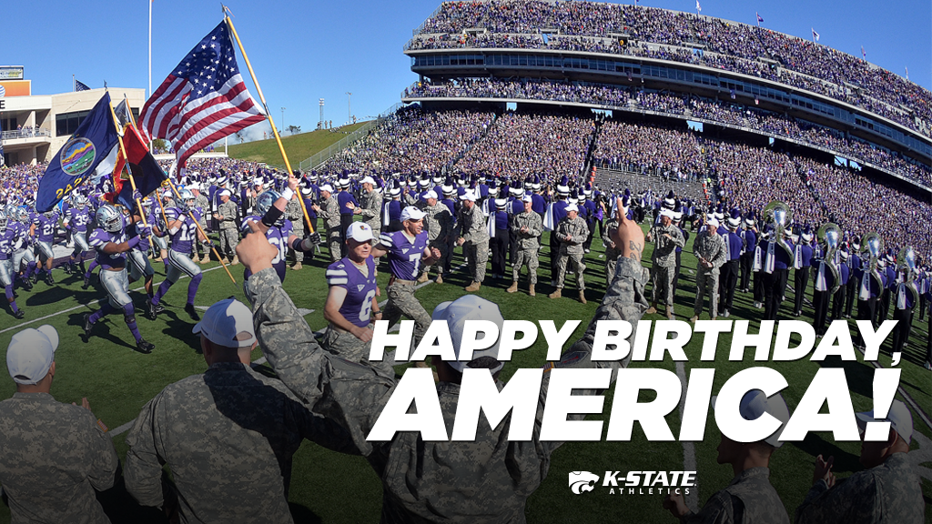 kstatesports's tweet photo. 🇺🇸 Happy #FourthOfJuly, #KState Family! 🇺🇸 http://t.co/UiaMhRf6sW
