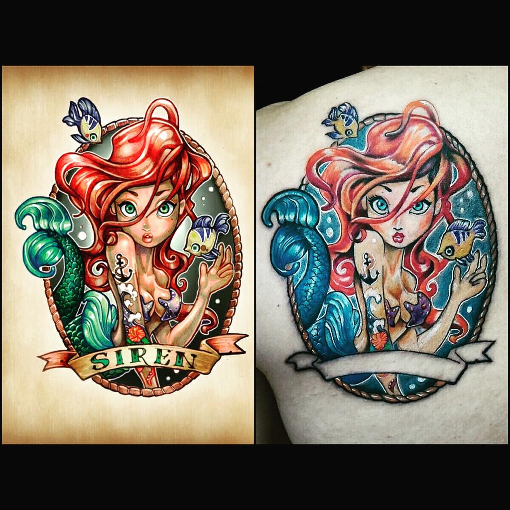 UPDATED 50 Magical Little Mermaid Tattoos